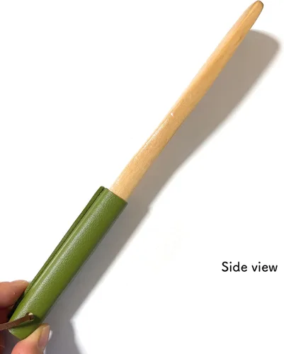Miniatura 8 de Calzador de madera de 9.8 pulgadas, piel sintética sintética, calzador para personas mayores, hombres, mujeres, niños, mango cuerno de zapatos