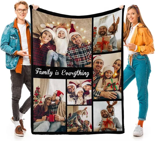Miniatura 21 de D-Story Mantas personalizadas con fotos, regalos personalizados para parejas, regalos de aniversario y cumpleaños para esposa, marido, novia, novio