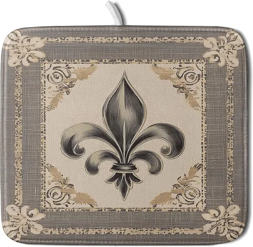Miniatura 86 de Giwawa Tapete de Secado de Platos Retro Silueta de Cabaña del Bosque de Ciervos para Encimera 18 x 24 pulgadas Otoño Cielo Azul Nube Dibujos