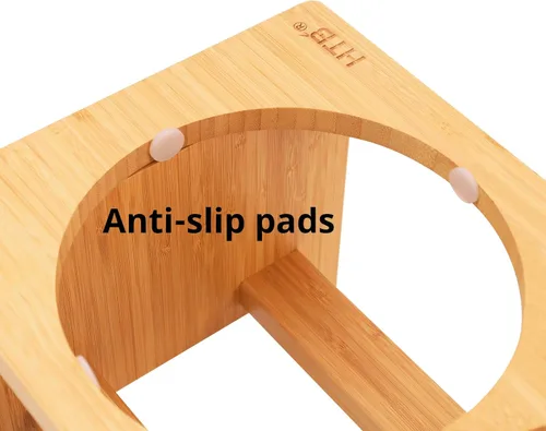 Miniatura 2 de HTB Cuencos elevados para perros, soporte elevado para perros con 2 cuencos de acero inoxidable, cuencos elevados para perros grandes, medianos