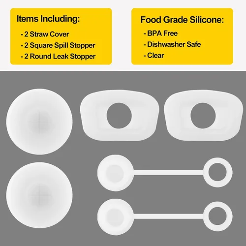 Miniatura 9 de HOMDSG Juego de tapones antiderrames para Stanley Cup 2.0 de 40 onzas y 30 onzas, accesorios que incluyen tapa de pajilla, tapón de fijación