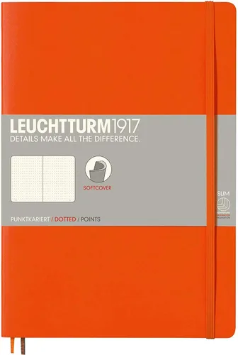 Miniatura 39 de LEUCHTTURM1917 - Cuaderno mediano A5 de tapa blanda, 123 páginas numeradas para escribir y llevar un diario (color negro, cuadriculado)