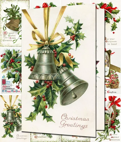 Miniatura 9 de PIXILUV Tarjetas de Navidad con Nieve Navideñas 12 Tarjetas Grandes ~ Navidad Blanca con Familia ~ Tarjetas Postales Navideñas Vintage Reimpresión