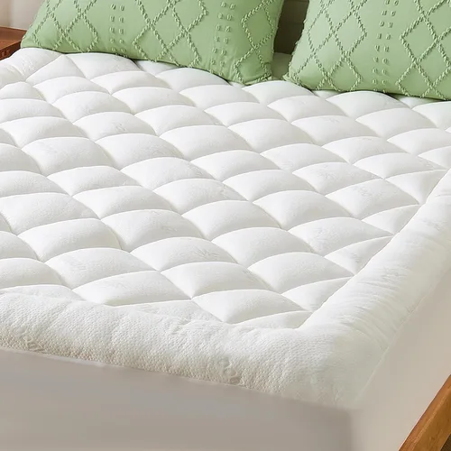 Cubrecolchón Twin XL, Viscosa Derivada de Bambú Almohadilla Superior Gruesa para Colchón con Bolsillo Profundo, Enfriamiento Natural para Personas