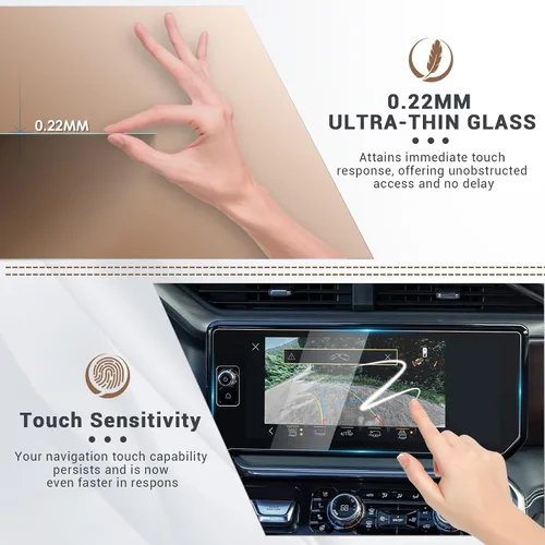 Miniatura 4 de Protector de pantalla de vidrio templado HD 2022-2026 GMC AT4X para AT4 GMC Sierra 1500/2500HD/3500HD (Denali/Denali Ultimate) 13.4 y 12.3 pulgadas