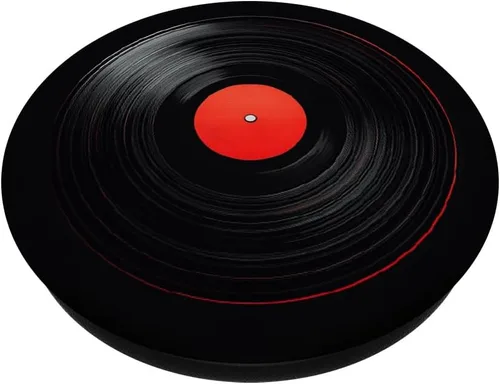 Miniatura 2 de Red Vinyl Record Player Vinyl Collector Retro Music Lover PopSockets Adhesive PopGrip
