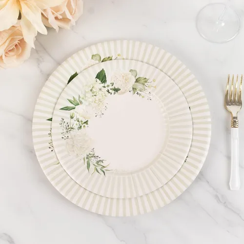 Miniatura 21 de Efavormart - Paquete de 50 platos redondos de bagazo biodegradables blancos de 7 pulgadas, compostables, ecológicos, desechables, aperitivos, Tipo 17