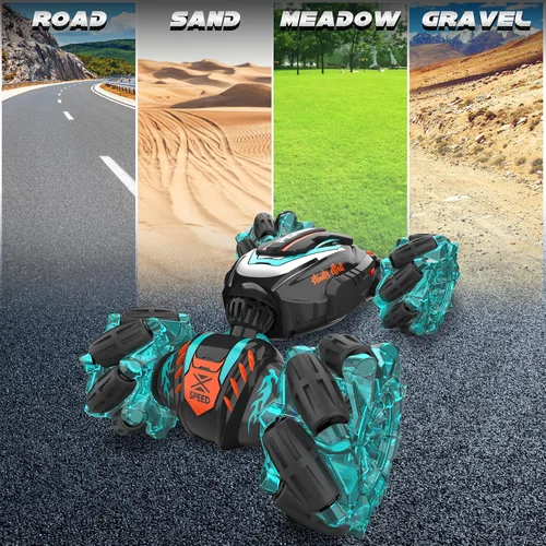 Miniatura 6 de Coche de Control Remoto, Coche de Acrobacias RC con Detección de Gestos, 4WD Transformable Fuera de Carretera para Girar, Coches RC de 2.4Ghz