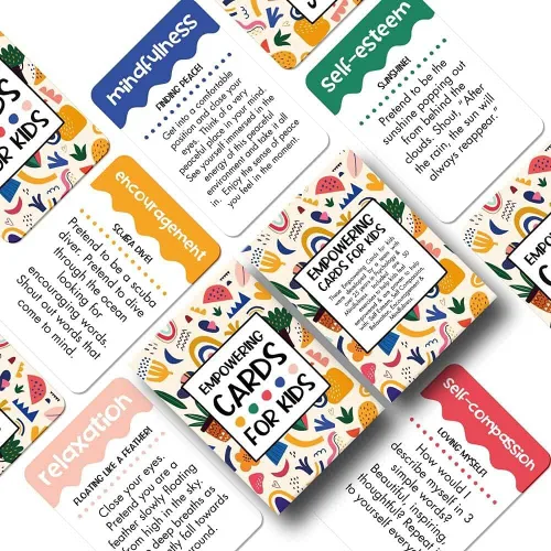 Miniatura 3 de Tarjetas de empoderamiento para niños: enseña atención plena, afirmaciones, autoestima, relajación y más