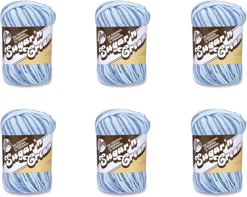Miniatura 30 de Lily Sugar'N Cream - Ovillo de camuflaje rosa de gran tamaño, paquete de 6 unidades de 3.00 oz/3 onzas, algodón, 4 medianos (peinado), 150 yardas