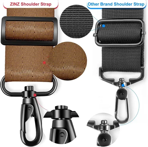 Miniatura 124 de ZINZ Correa de hombro universal de 59 pulgadas con almohadilla transpirable fija ultra gruesa, correa de hombro ajustable y resistente para bolsa