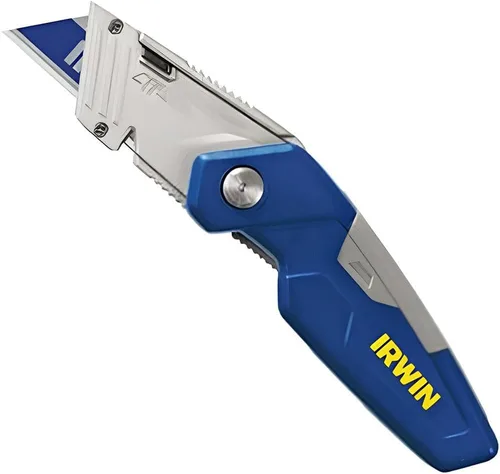 Miniatura 2 de IRWIN FK100 1858318 Cuchillo utilitario plegable azul pequeño
