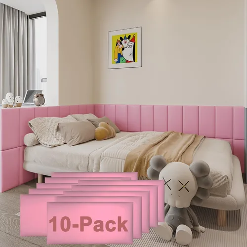 Miniatura 14 de YU LI 3DH 3D Almohadillas de pared anticolisión para niños, autoadhesivas, 4 piezas, paneles de cabecero en negro para pared, cabecero despegar