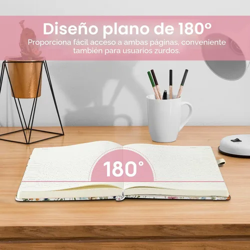 Miniatura 4 de Taja Cuaderno rayado para mujeres y hombres, diario de cuero de tapa dura para escribir, cuaderno de rayas universitarias A5 para trabajo y toma