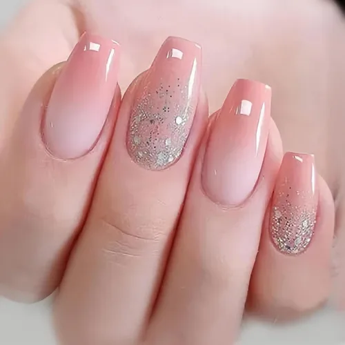 Miniatura 20 de MISUD Uñas postizas a presión – Uñas postizas largas con punta francesa negra, diseño de diamantes de imitación verde acrílico, 24 piezas 01702verde
