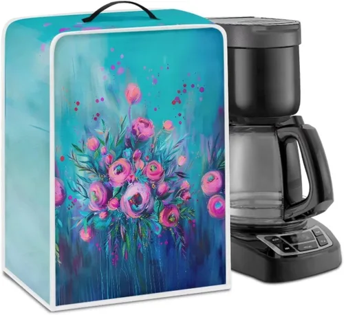 Miniatura 44 de Cubiertas para máquina de café con mango superior, resistentes a las manchas, para mezclador, compatible con la mayoría de cafeteras