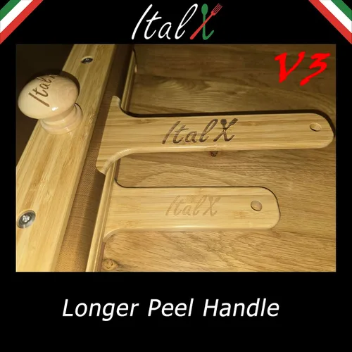 Miniatura 8 de ITALX EZ Pizza Peel 12 V3 (tamaño real de 11.89 pulgadas) – Pelela profesional de pizza autolanzable – Peel deslizante