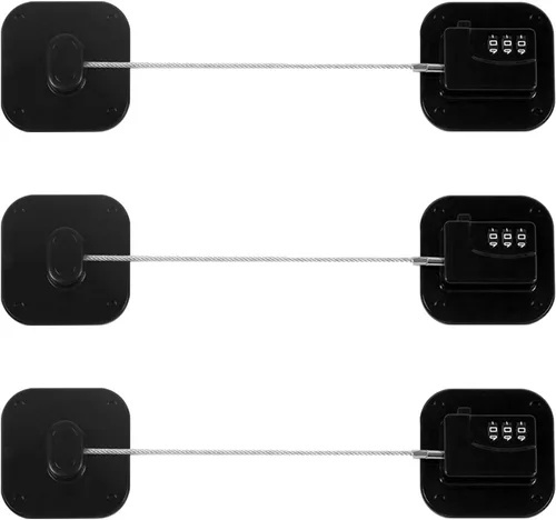 Miniatura 7 de Cerradura de refrigerador, cerradura de nevera resistente, cerradura de combinación para armarios de refrigerador, cajones, seguridad, fácil