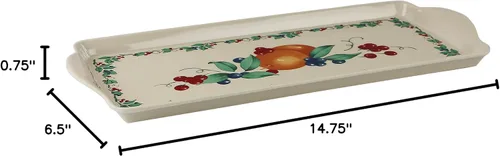 Miniatura 3 de Reston Lloyd Corelle Coordinates charola de melamina con asas, (Tidbit Tray)