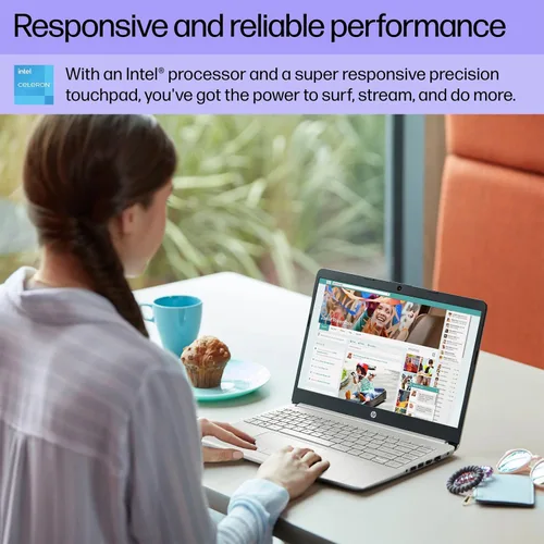 Miniatura 3 de HP Laptop Portátil, Estudiante y Empresarial, Pantalla HD de 14", Intel Quad-Core N4120, RAM DDR4 de 4GB, eMMC de 64GB, Office 365 por 1 Año, Cámara
