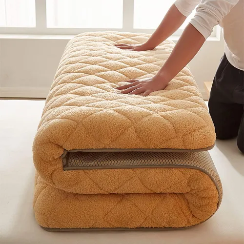 Miniatura 8 de Cubrecolchón de futón plegable japonés con parte inferior transpirable, tapete de tatami Shikibuton, colchón de campamento portátil, para cama