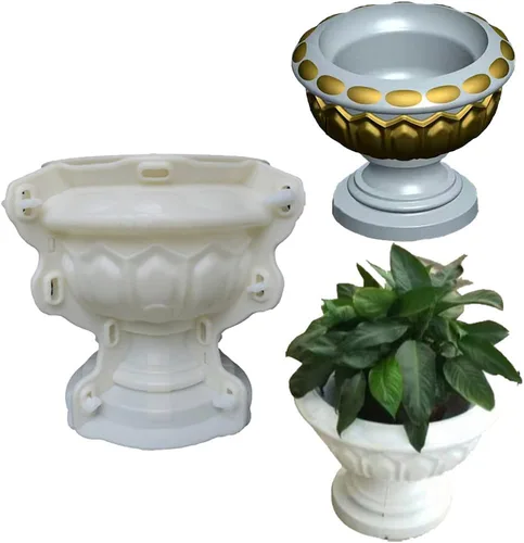 Miniatura 15 de Molde para Maceta de Hormigón EAIVENY - Molde Grande para Maceta de Flores para Decoración de Jardín, 7.48 * 7.48 * 8.66 Pulgadas