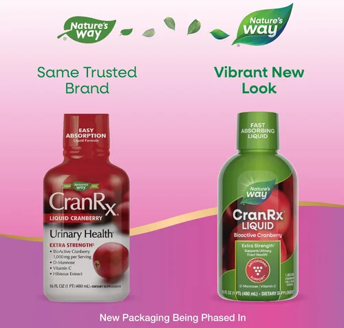 Miniatura 2 de Nature's Way CranRx Extra Strength Cranberry 1,000 mg, D-manosa + Vit C + Hibisco, 16 onzas líquidas