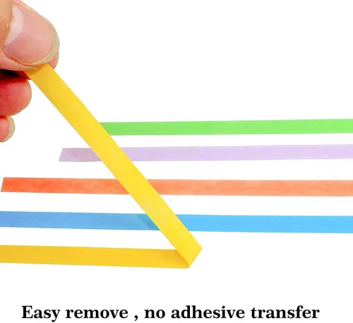 Miniatura 4 de JINBING 6 Rollos de Cinta de Papel Washi para Arte de Uñas DIY, Dibujo, Creación de Patrones 2 mm, 2.5 mm, 3 mm, 4 mm, 5 mm, 6 mm x 25 m (Rosa)