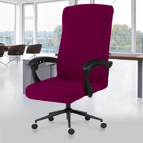 Miniatura 25 de Fundas elásticas para asiento de silla de oficina de escritorio - Funda universal de spandex para silla de computadora - Fundas removibles lavables