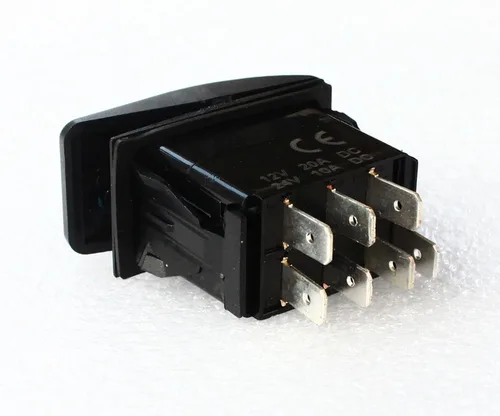 Miniatura 4 de BANDC Marine Boat Car 7 Pins 2 Luz Azul Led On-Off-on Rocker Interruptor Dpdt Impermeable 12 V 24 V