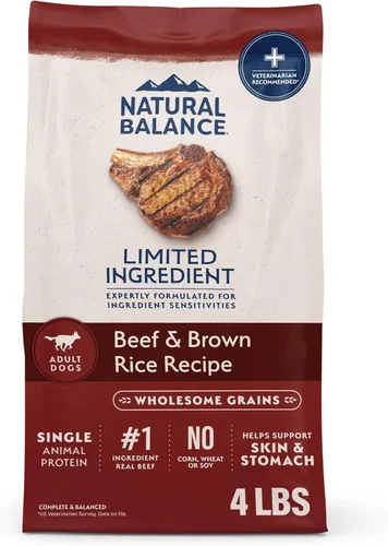 Miniatura 15 de Natural Balance Alimento seco para perros adultos de ingredientes limitados con granos saludables, receta de cordero y arroz integral, 12 libras