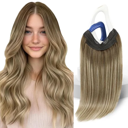 Miniatura 41 de Sunny Hair - Extensiones de cabello humano con banda invisible, color rubio platino (#60), 20 pulgadas