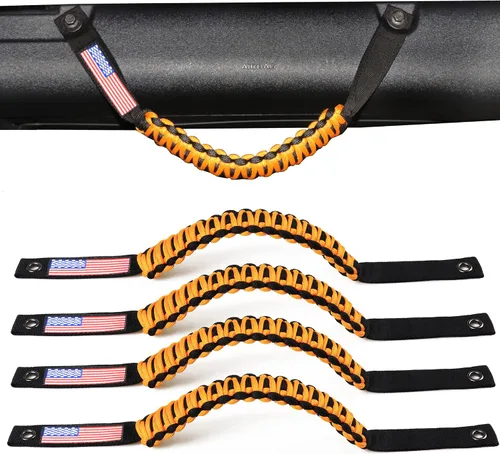 Miniatura 26 de Asas de agarre de barra antivuelco para Ford Bronco 2021 2022 2023 2024 2025 2 accesorios de 2 puertas y 4 puertas, mango de agarre de paracaídas