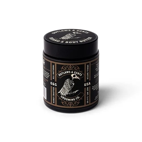 Outlaws and Gents Grooming Co. Mantequilla para barba y cuerpo – Hidratante natural con aroma de piel de cedro para hombres – Hidrata profundamente