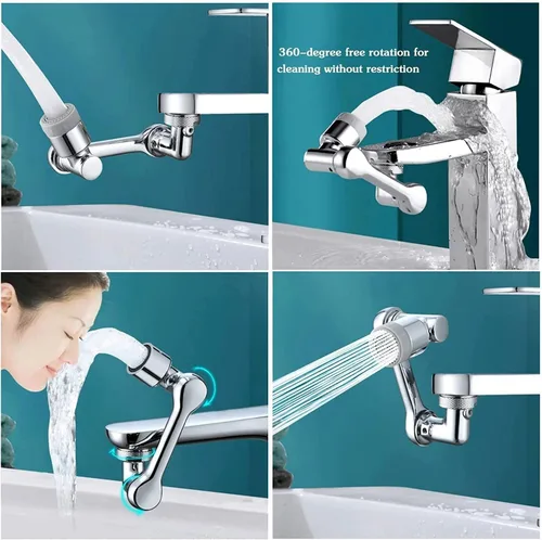 Miniatura 4 de Grifo de brazo robótico giratorio de 1080° – Modelo universal: grifo de filtro de salpicaduras, adaptador de boquilla de agua de brazo robótico