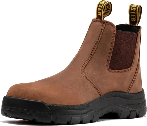 ROCKROOSTER Lumen - Botas Chelsea para hombre, botas de cuero aceitado, botas de trabajo de punta suave de 6 pulgadas, Poron XRD, Coolmax, ASTM