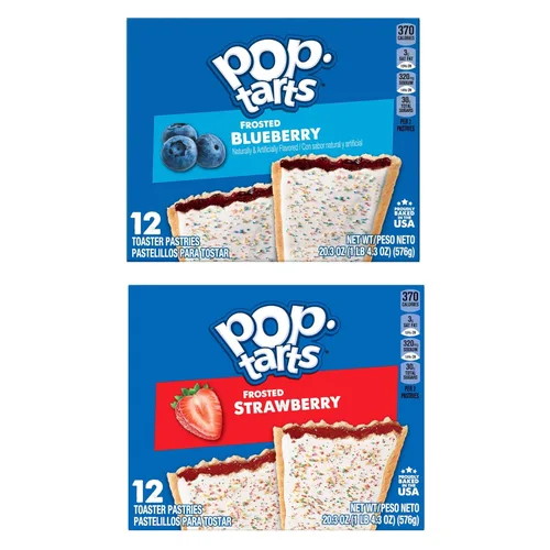 Miniatura 12 de Pop-Tarts - Tostadas, alimentos para el desayuno, bocadillos para niños, paquete de valor, paquete de variedad (60 Pop-Tarts)