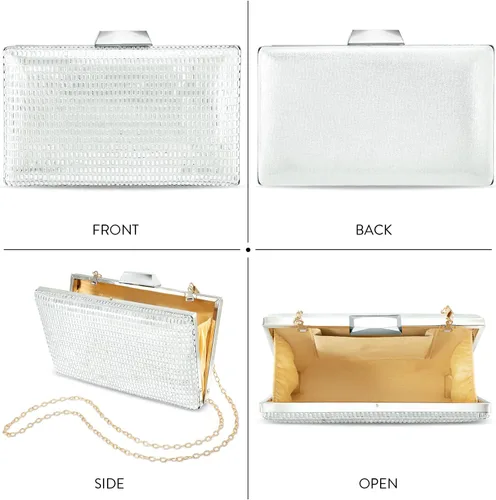 Miniatura 4 de Aheli Clutch Purses Gift for Women Wedding Handmade Evening Handbags Party Bridal Clutch