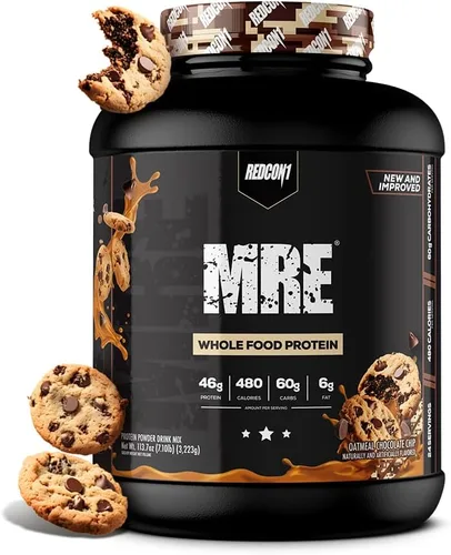 Miniatura 8 de REDCON1 MRE Proteína en polvo, pan de nuez de plátano, mezcla de proteínas de reemplazo de comidas hecha con aceite MCT y alimentos integrales