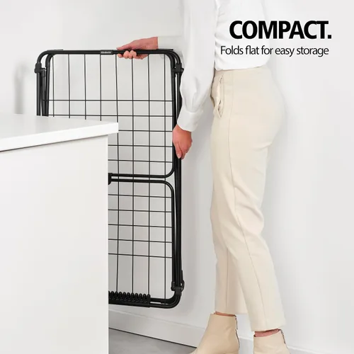 Miniatura 7 de Brabantia HangOn - Tendedero de ropa 59 pies (59.1 ft) Negro mate Aireador de ropa interior mediano, soporte de lavandería plegable
