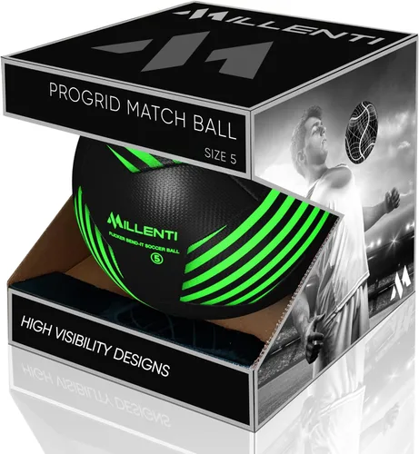 Miniatura 3 de Balón de fútbol Millenti tamaño 5 – Reverse Bend-It – Balón de fútbol con alta visibilidad, fácil de rastrear – Balones de fútbol oficial con unión