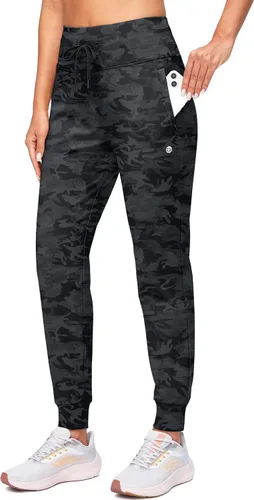Miniatura 30 de G Gradual Pantalones deportivos con forro polar para mujer, de cintura alta, resistentes al agua, térmicos, para invierno, correr, senderismo