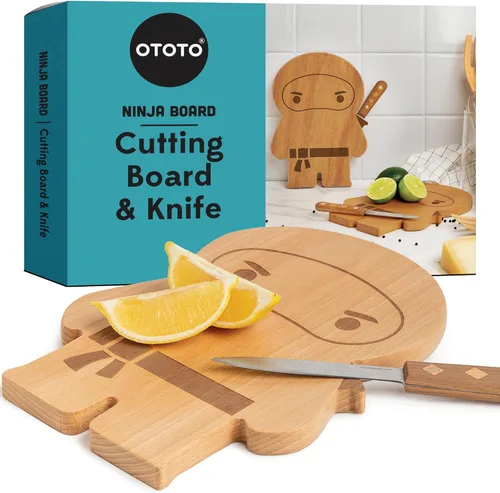 Miniatura 8 de OTOTO Tablas de Cortar de Madera y Plástico Tablas de Cortar para Cocina, Utensilios de Cocina Divertidos y Espeluznantes, Regalos de Inauguración