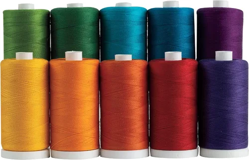 Miniatura 4 de Connecting Threads Juego de hilos 100% algodón - Carretes de 1200 yardas (juego de 10 - Bejeweled)