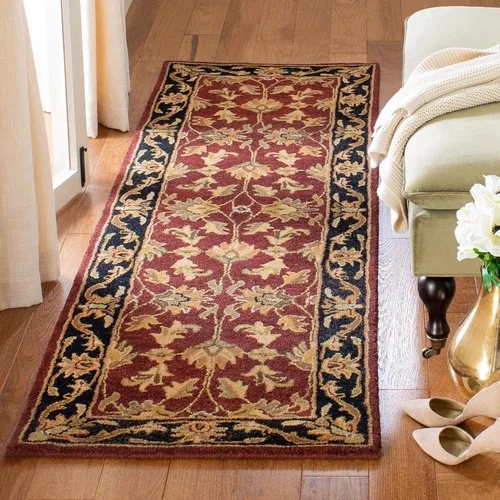 Miniatura 18 de Safavieh colección Heritage HG628A - tapete oriental tradicional hecho a mano de lana verde oscura y dorada, Lana, negro / beige (Black/ Beige)