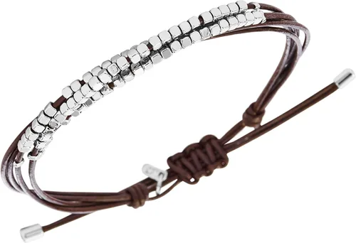 Miniatura 2 de Fossil - Pulsera de acero inoxidable y cuero genuino para mujer