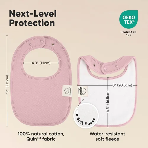 Miniatura 3 de KeaBabies Paquete de 8 baberos para babeo y dentición, baberos de tela de algodón acolchado orgánico suave para bebé, niña, niño, recién nacido