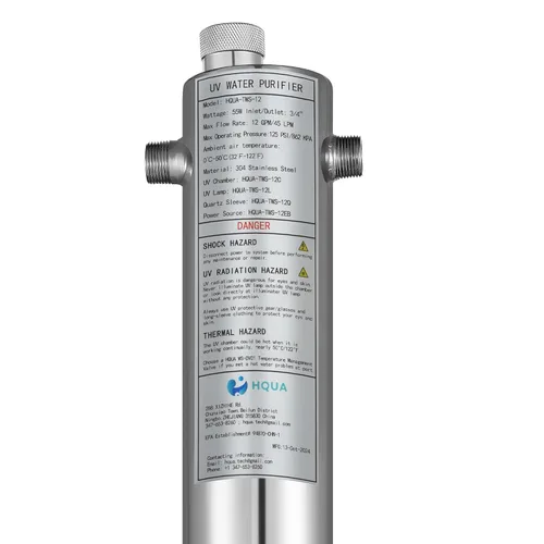 Miniatura 9 de HQUA-TWS-12 Filtro de purificador de agua ultravioleta para purificación de agua en toda la casa, 12 GPM 120 V, 1 lámpara UV extra + 1 funda