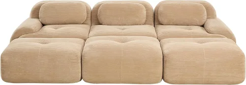 Miniatura 20 de Sofá modular sin hueso comprimido de espuma viscoelástica de 117 pulgadas, sofás seccionales grandes de 3 plazas para sala de estar, sofá modular