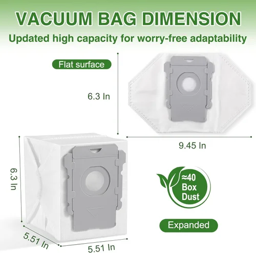 Miniatura 4 de VBN Paquete de 26 bolsas de vacío para iRobot Roomba i S J 100 400 500 Series All Clean Base, compatible con i3+ i4+ i5+ i6+ i7+ i8+ j7+ j8+ j9+ s9+